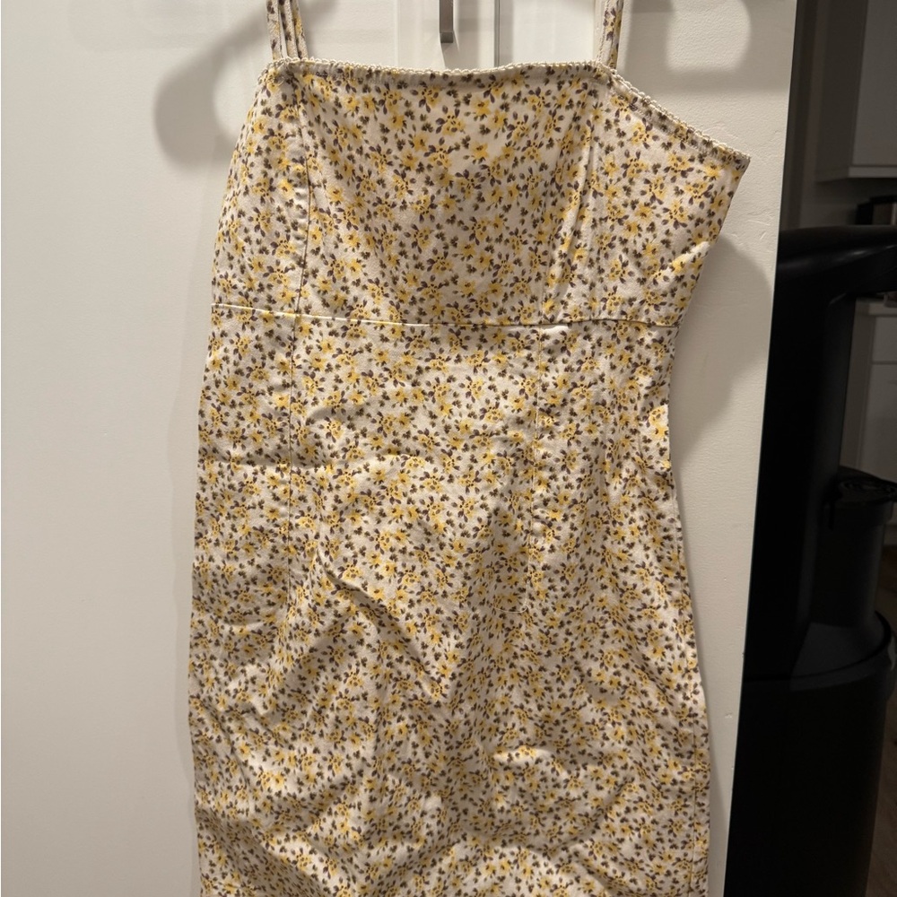 Wild Fable Yellow Floral Mini Dress